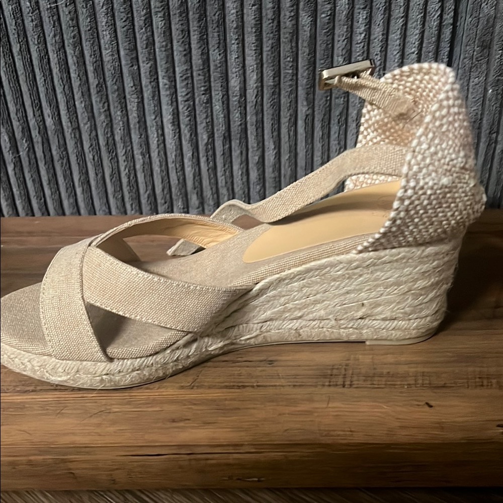 Castaner Tan Wedge Sandals